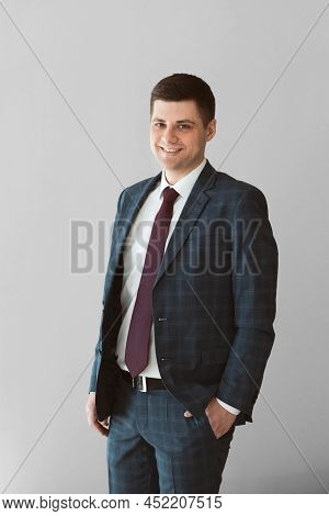 Portrait Of A Male Freelancer. Decentralized Work Of Digital Nomads, Hybrid Work Model.