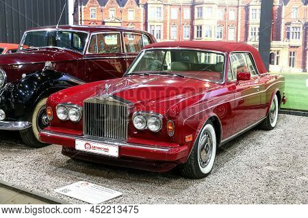 Moscow, Russia - March 6, 2022: British Luxury Classic Car Rolls-royce Corniche In The Car History M