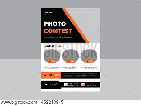 Photo Contest Flyer Template. Photography Contest Flyer Design. Drone Services Poster Leaflet Design