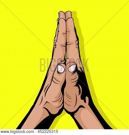 The Hands Of People Who Are Praying. The Hand Of The Person Who Is Apologizing. Hands Of People Who 