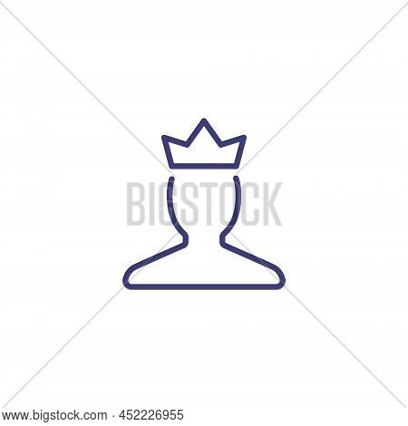 Customer Membership Client Crown Icon. Vip Member King Pictogram Stroke Person Membership Premium Se