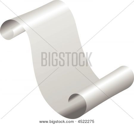 Blank Scroll - Silver