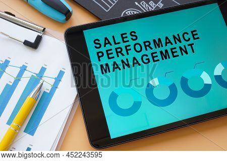 Tablet With Sales Performance Management Spm Software.