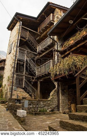 An Historic Disused Residential Building In Poffabro, A Medieval Village In The Val Colvera Valley I