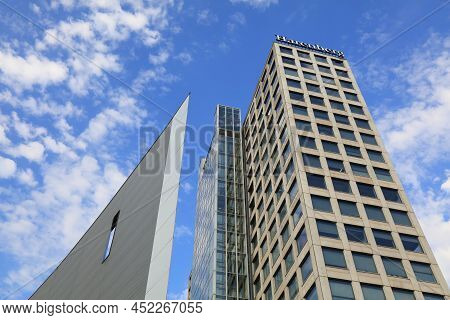Dortmund, Germany - September 16, 2020: Harenberg City Center Hcc Office Building In Dortmund, Germa