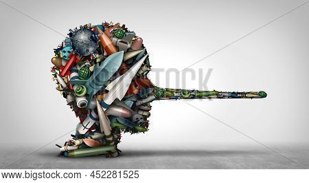 Military Lies And War Crimes Against Humanity And Deception As A Group Of Weapons And Bombs Or Explo