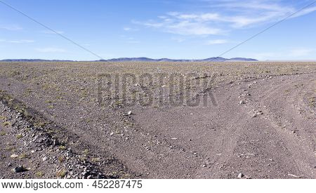 View Of Desert Land Going From Calama To San Pedro De Atacama