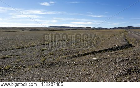 View Of Desert Land Going From Calama To San Pedro De Atacama