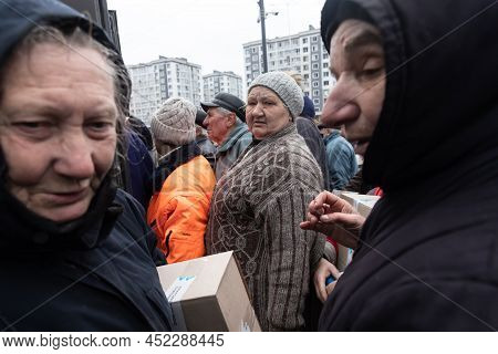 Russian-ukrainian War. Humanitarian Aid In Bucha