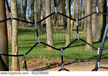 Climbing Center, Rope Obstacle Courses Between Treetops Or Rope Ropes Stretched From A Pole And Rope
