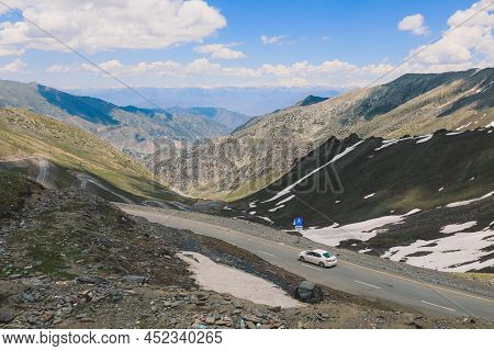 Amazing View To The Mountain Babusar Pass In Pakistani Gilgit Baltistan Highlands