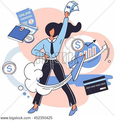 Financial Analysis Concept Effective Management Of Funds Other Assets Of Company. Increase In Moneta