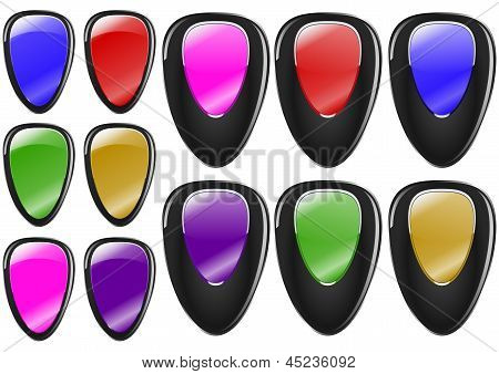 Glossy Buttons - verschiedene Farben