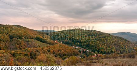 Bukk National Park In Hungary Fall Autumn Season Sunset