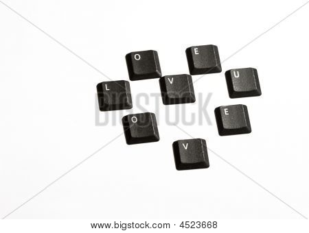 Symbool hart gemaakt met knoppen van toetsenbord