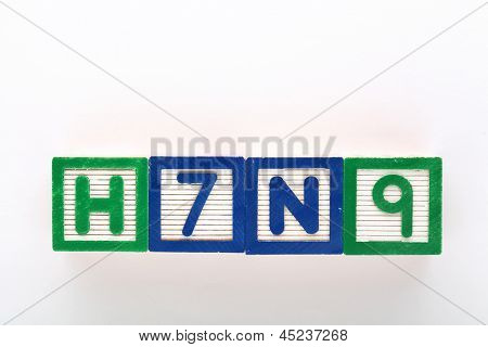 H7N9 blocco di alfabeto giocattoli