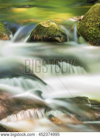Golitha Falls,summertime Rocks And Flowing Waters,liskeard,cornwall,england,uk