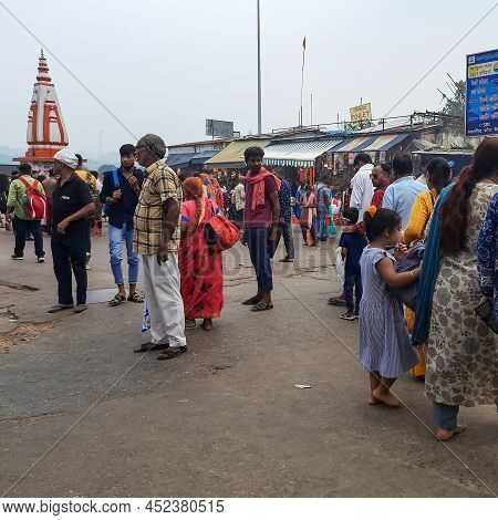 Haridwar, India, October 02 2021 - Har Ki Pauri Is A Famous Ghat On The Banks Of The Ganges In Harid