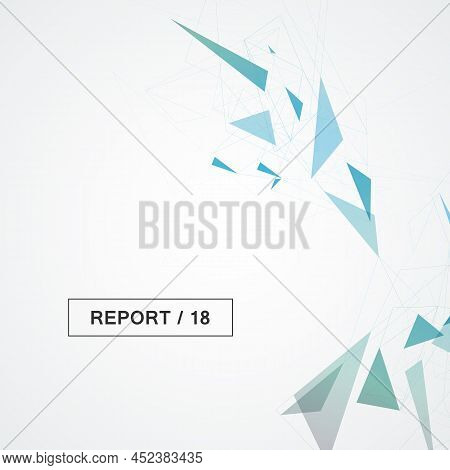 Abstract Form With Connected Lines And Dots Network Mesh Polygonal Background