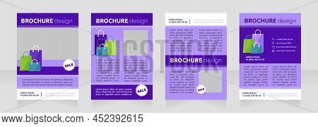 Discounts On Quality Cookware Blank Brochure Design. Template Set With Copy Space For Text. Premade 