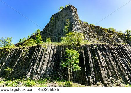 Hegyestu Geological Basalt Cliff In Kali Basin Hungary Near Koveskal