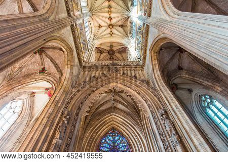 Interiors Of Saint Vulfran Collegiate, Abbeville, France