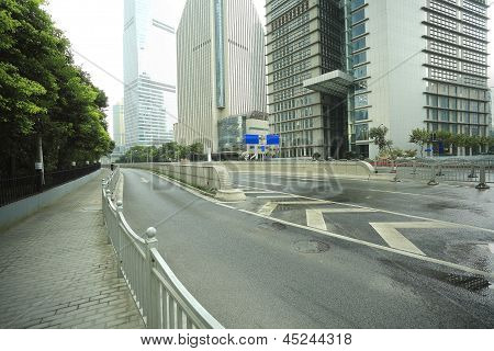 Shanghai Lujiazui město krajina pouliční scény parter