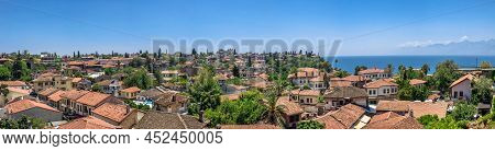 Panoramic Top View Of The Old City Of Antalya In Turkey