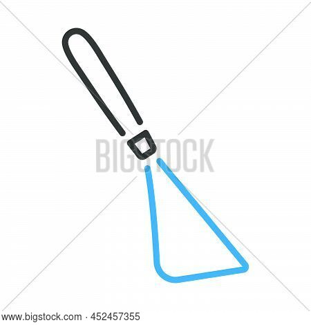 Palette Knife Icon. Editable Bold Outline With Color Fill Design. Vector Illustration.