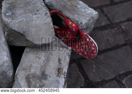 Kids Shoes On Representing Civilian Casualties In An Active War Zone