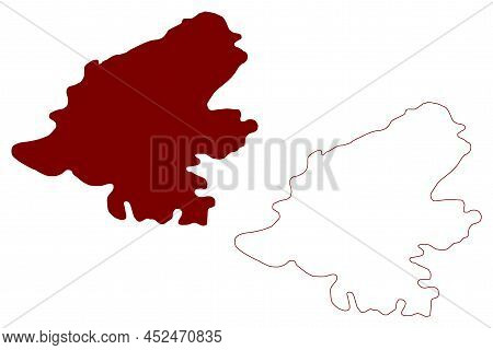 St Michaels Island (united Kingdom Of Great Britain And Northern Ireland, Isle Of Man) Map Vector Il