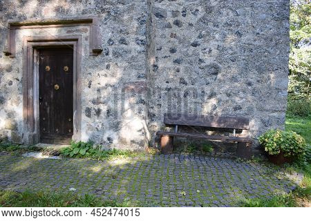 Gate To The Viewing Tower On Ruin Burg Aremberg