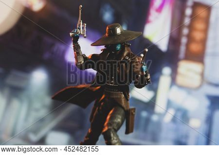 MARCH 26 2022: Star Wars The Clone Wars bounty hunter Cad Bane - Hasbro action figure