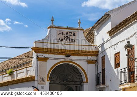 Ecija, Spain, March 9, 2022. Plaza De Abastos In The City Of Ecija, In Seville, Spain. Traditional M