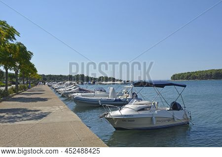 Punat, Croatia - 5th September 2021. The Marina At Punat On Krk Island In Primorje-gorski Kotar Coun