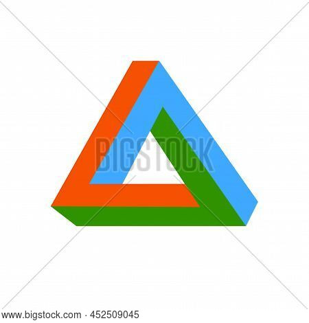 Modern Colored Triangle. Colorful Logotype Concept Symbol Icon. Design Element. Vector Illustration.