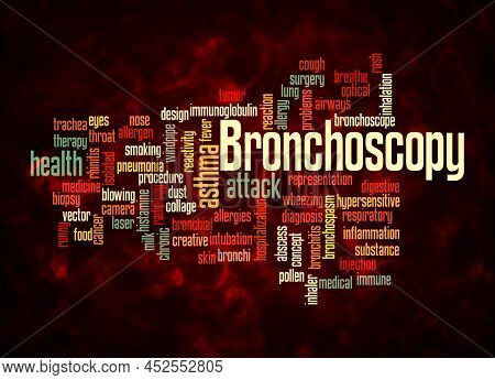 Word Cloud With Bronchoscopy Concept Create With Text Only.