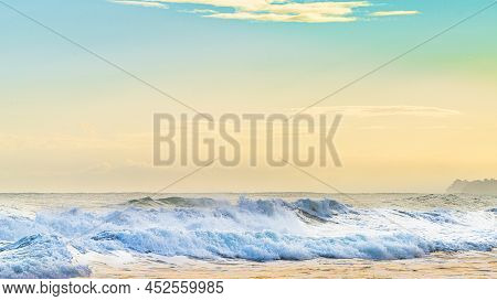 Sunrise At Playa Cocles, Beautiful Tropical Caribbean Beach, Puerto Viejo, Costa Rica East Coast