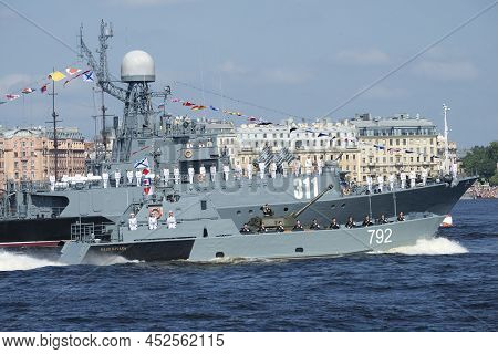Saint Petersburg, Russia - July 29, 2018: Landing Boat 