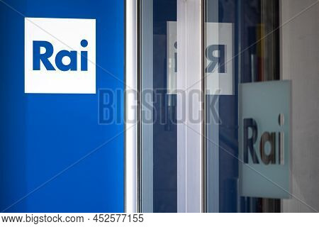 Torino, Italy - April 8 2022: Rai Radio Televisione Italiana, Logo Of Italian State Radio And Televi