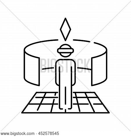 Avatar In Metaverse. Thin Line Icon. Settings, Choosing Appearance. Pixel Perfect, Editable Stroke. 