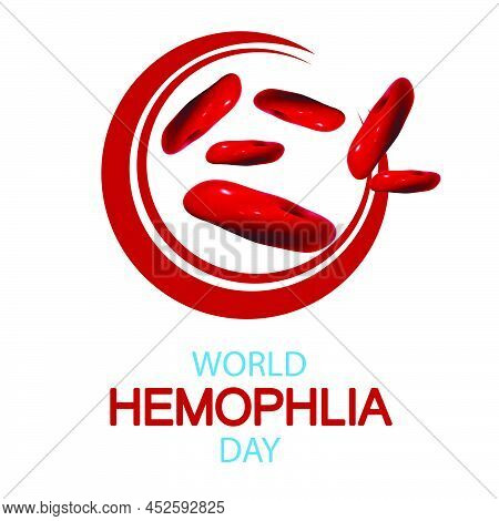 Hemophilia World Blood And Vessel Day Logo, Vector Art Illustration.