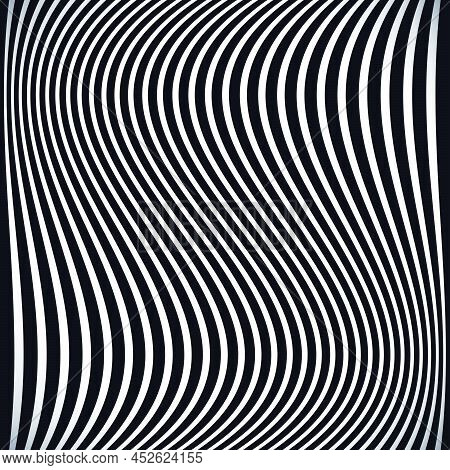 Distorted, Deformed Lines And Stripes Vector Element