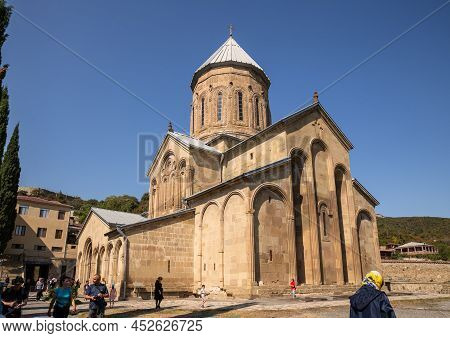 Mtskheta, Georgia - September 23, 2018: Samtavro Monastery One Of Main Shrines Of Georgia Is Visited
