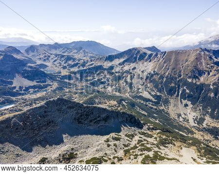 Amazing Aerial View Of Pirin Mountain Near Polezhan Peak, Bulgaria
