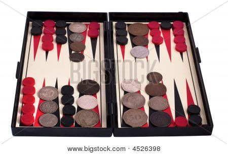 Backgammon en oude munten