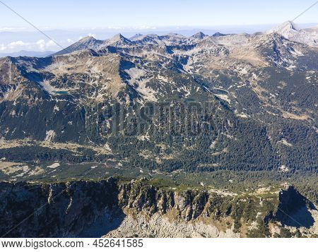 Aerial View Of Pirin Mountain Near Polezhan Peak, Bulgaria