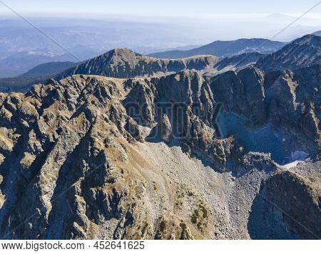 Aerial View Of Pirin Mountain Near Polezhan Peak, Bulgaria