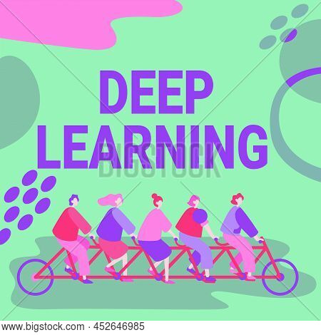Text Sign Showing Deep Learning. Business Showcase Hierarchical Abstractions Artificial Intelligence