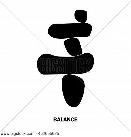 Beautiful Stones Balance, Great Design For Any Purposes. Natural Abstract Art. Vector Illustration. 